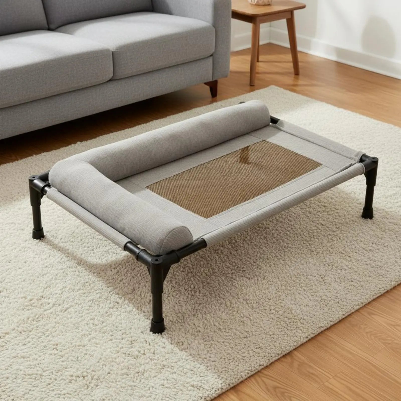 Elevated All-Season Pet Cot with Pillow Support