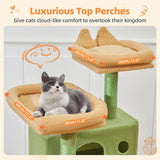 71-Inch Cat Tree Tower with 8 Scratching Posts & Hammock