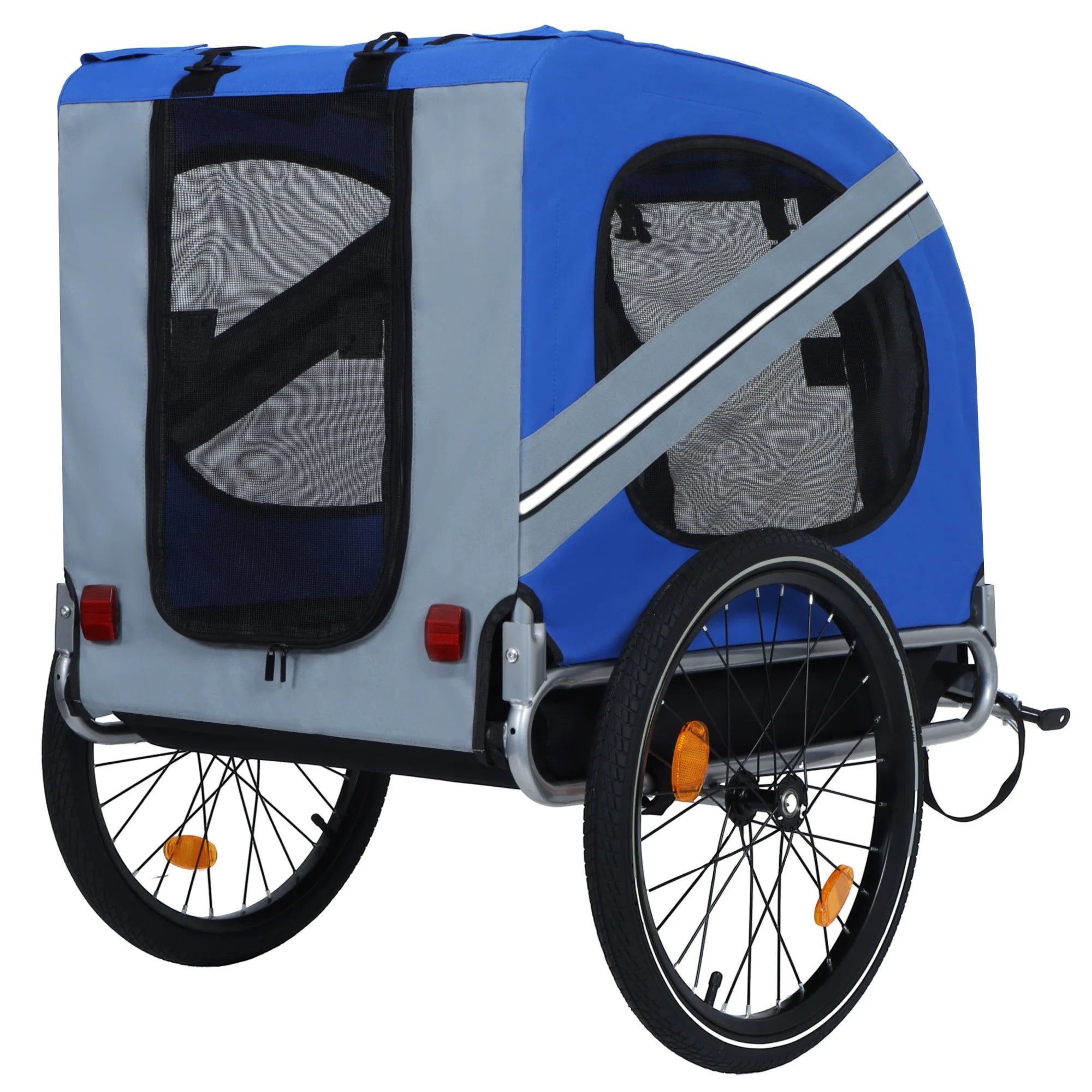2-in-1 All-Terrain Pet Bike Trailer & Push Cart — Durable Steel Frame, 66 lb Capacity for Dogs & Cats