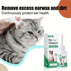 Ultra-Soft Tip Ear Wash Cleaner for Dogs & Cats — Gentle Wax Remover, 60ml