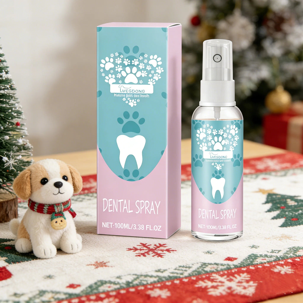 Pet Oral Care Spray — No-Brush Teeth Cleaning & Fresh Breath, 100ml