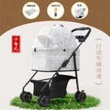Lightweight Foldable Pet Stroller Universal for Small Dogs Cats Portable Outdoor Travel Cat Carrier Stroller for Walking Pet