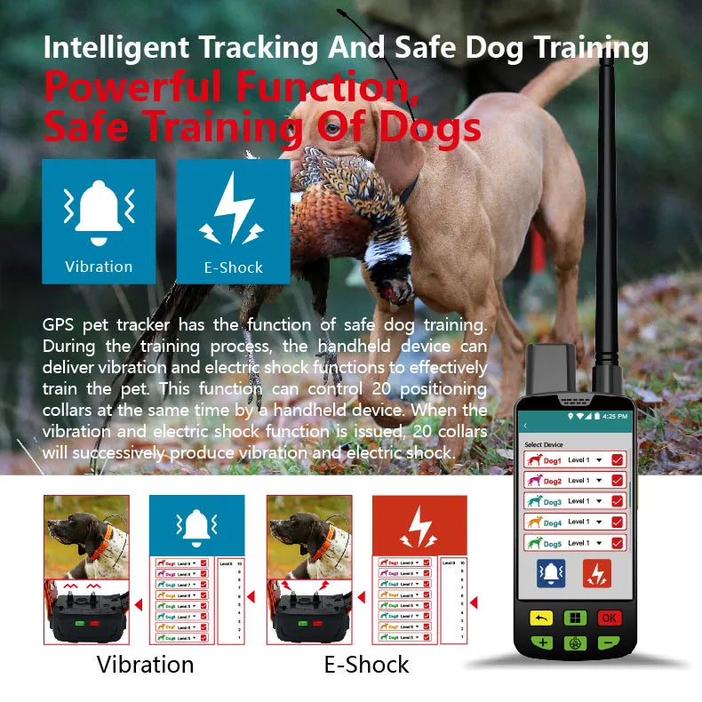 Eseek GPS Hunter Dog Tracker - Handheld & Collar System for Hunting Dogs