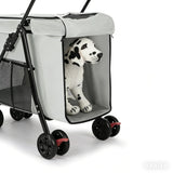 Custom Foldable Pet Stroller for Large Dogs & Multi-Pet Travel | Heavy-Duty, Lightweight, Breathable Design