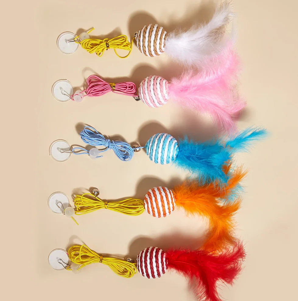 Hanging Simulation Bird & Insect Cat Toy — Self-Play Teaser Wand Toy for Kittens