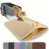Double Layer Cat Litter Mat (Non-Slip Big Filter Mat)
