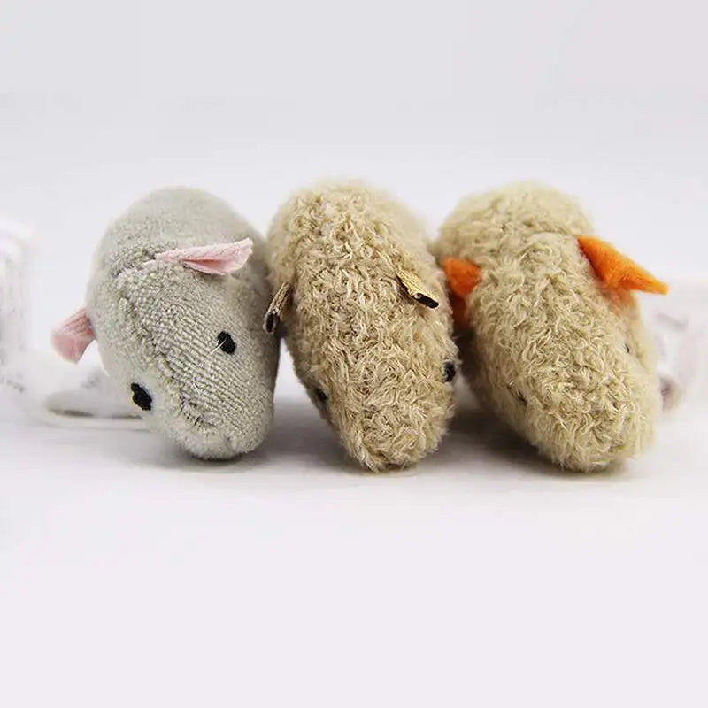 3-Piece Plush Mouse Cat Toy Set — Soft Training Toys for Kittens