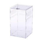 Clear Acrylic Reptile Breeding Box — Ventilated Habitat, Multiple Sizes