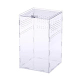 Clear Acrylic Reptile Breeding Box — Ventilated Habitat, Multiple Sizes