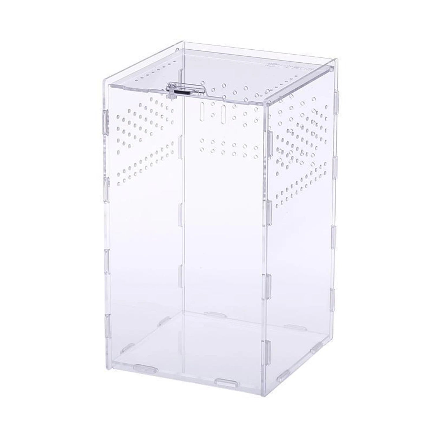 Clear Acrylic Reptile Breeding Box — Ventilated Habitat, Multiple Sizes