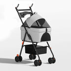 Detachable Lightweight Foldable Pet Cart for Teddy Dogs & Cats — Small Outdoor Going-Out Carrier