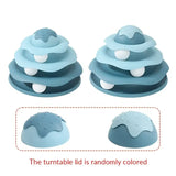 3-Layer Cat Turntable Tower — Interactive Ball Chase & Spin