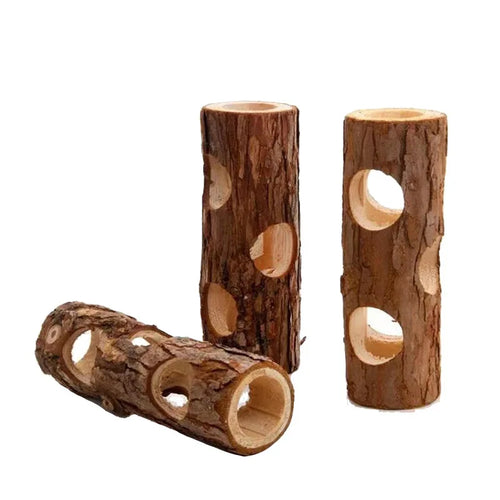 Natural Wood Grinding Chew Toy — Teeth Care for Hamsters & Rabbits