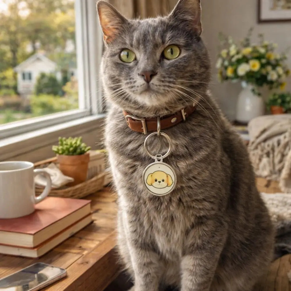 Metal NFC Pet ID Pendant with Smart Touch-to-Find Technology