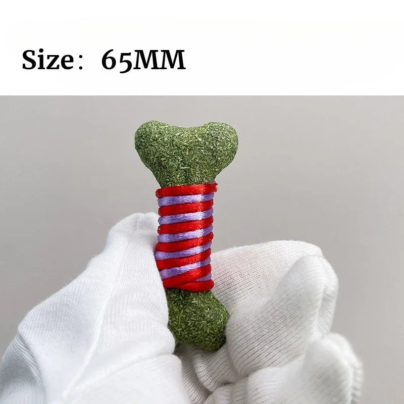 Catnip Bone-Shaped Rope Cat Dental Toy — Lick, Chew & Clean