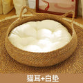 Woven Vine Cat Nest Bed, Cooling All-Season Design