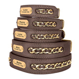 Custom Engraved Leather Dog Collar