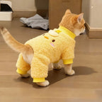 Warm Cartoon Animal Pattern Pet Jumpsuit — Cozy Soft Fleece Winter Dog & Cat Overalls