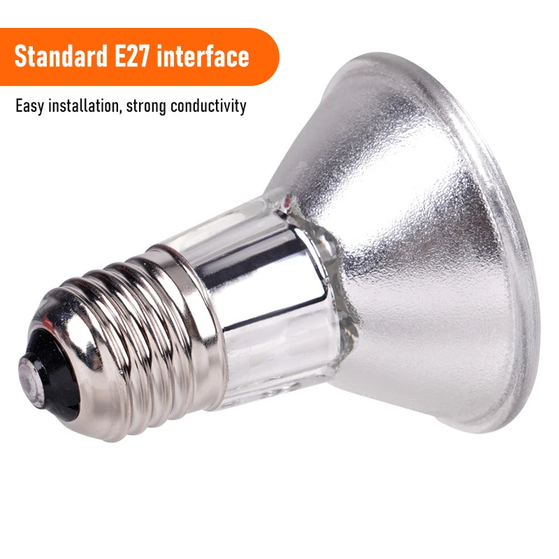 UVA+UVB Reptile Basking Lamp — Full-Spectrum Heat Bulb, 25W/50W, 110V/220V