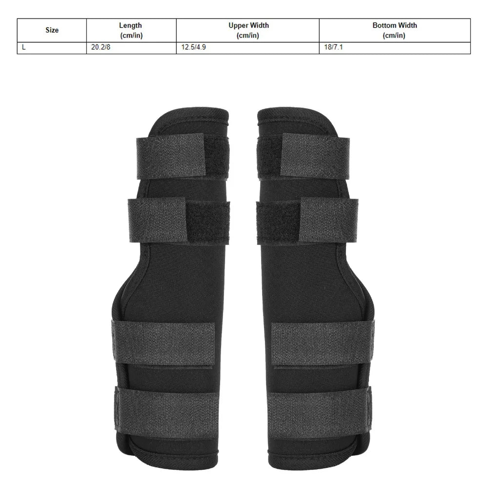 Dog Elbow Protector Pair (Adjustable, Flexible Fabric, Magic Tape, Multi-Size)