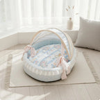 Princess-Style Semi-Enclosed Cat Bed Cradle