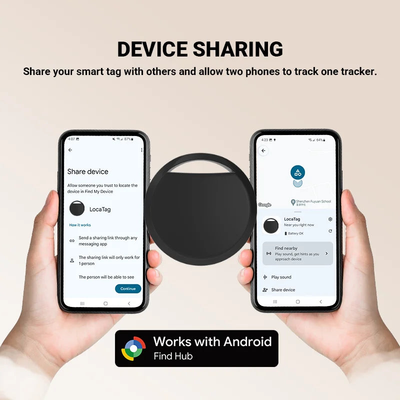 Mini Bluetooth GPS Smart Tracker for Google Find Hub - Anti-Loss for Pets & Keys