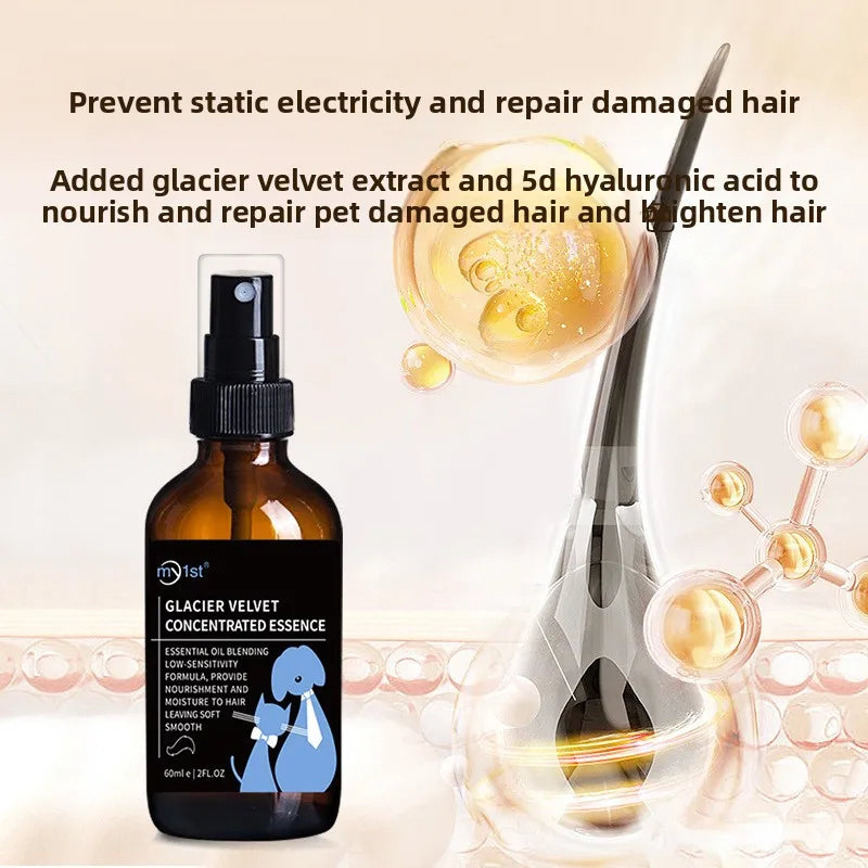 Pet Hair Care Essential Oil Spray (Detangling, Odor Removal, 60ml)