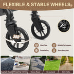 4-Wheel Pet Stroller with Detachable Carrier (Foldable, 50 lbs)