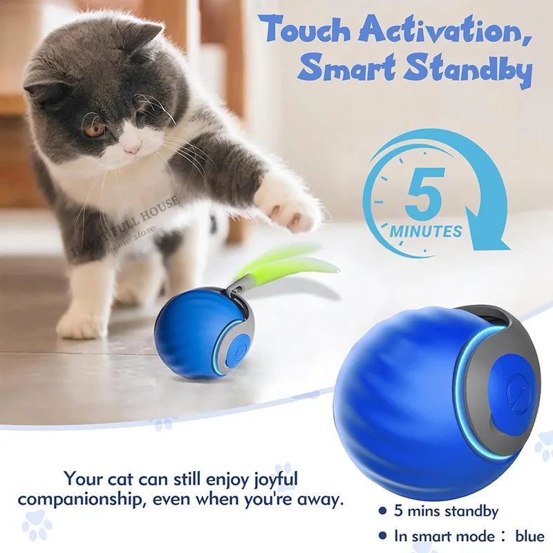 Automatic Interactive Cat Ball Toy (2 Play Modes)