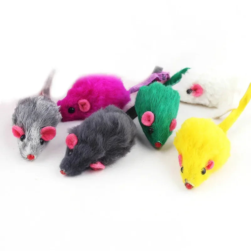 Plush Mini Mouse Cat Toys for Indoor Cats — Fun Playing Toys & Christmas Gift for Cats