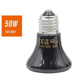 Ceramic Infrared Heat Emitter — No-Light Pet & Brooder Heat Bulb, E27, 25W–100W