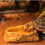 Resin Rock Food & Water Bowl for Reptiles — Naturalistic Terrarium Dish