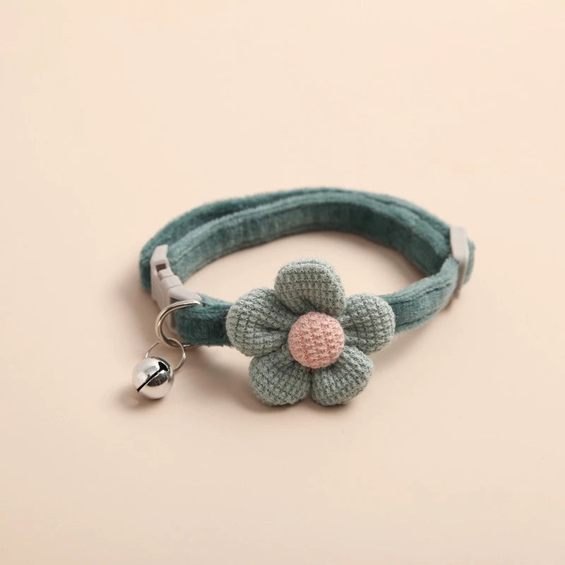Sunflower Bowtie Cat Collar with Bell