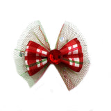 Christmas Doggy Hair Bows 50-Pack (Rubber Band Bows)