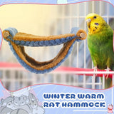Plush Fleece Hamster Hammock — Warm Hanging Bed for Small Pets