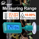 Mini Digital Reptile Thermometer-Hygrometer — 360° Rotating, Luminous Display