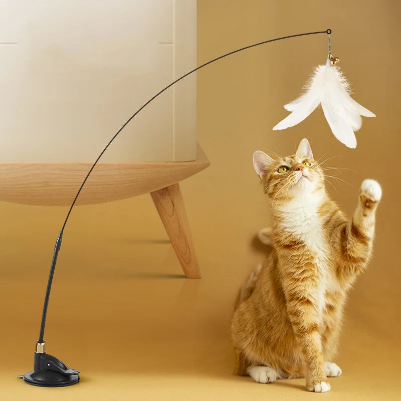 Suction Cup Feather & Bell Cat Teaser