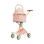 4-Wheel Foldable Pet Trolley with Detachable Carrier — Travel Bag, Cat Cart & Puppy Stroller