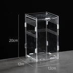 Acrylic Reptile Breeding Box — Ventilated Enclosure for Spiders & Small Reptiles