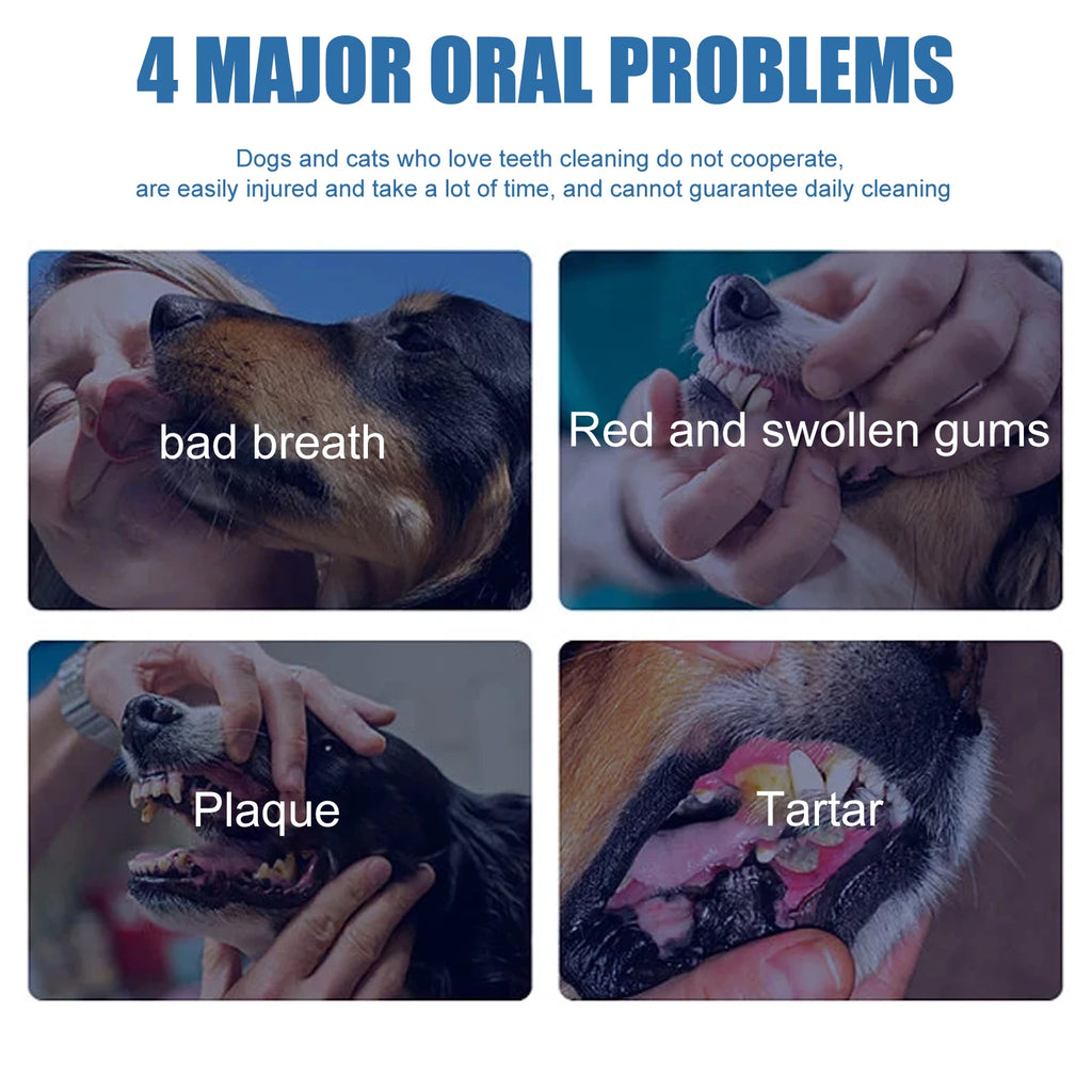 Pet Oral Foam Cleaner — Teeth Whitening & Tartar Remover for Dogs & Cats