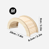 Wooden Arch Bridge Toy — Climbing Steps for Small Pets