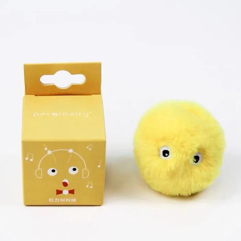 Electric Catnip Plush Ball — Touch-Activated Squeak & Motion