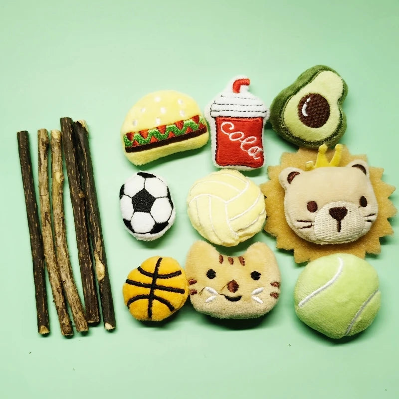 Mini Catnip Chew Toy Set for Cats