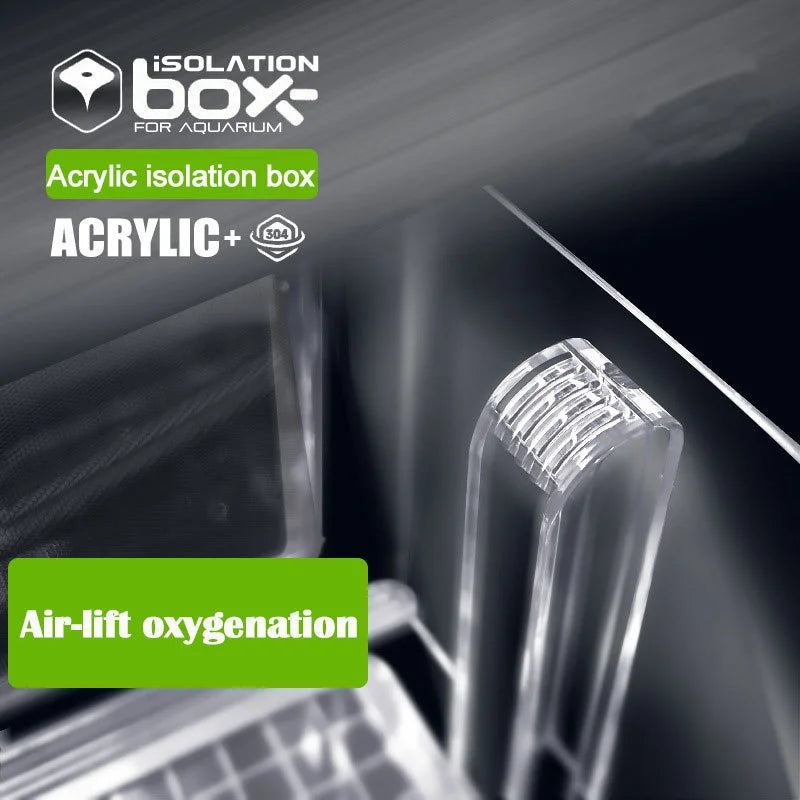 Acrylic Aquarium Isolation Breeding Box (Stainless Steel Mesh, Divider)