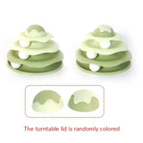 3-Layer Cat Turntable Tower — Interactive Ball Chase & Spin