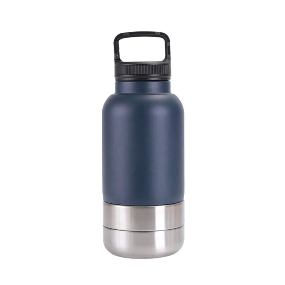 3-in-1 Stainless Steel Pet Water Bottle (Multi-Layer, Leak-Free, Detachable)