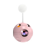 Auto-Rotating Spring Cat Toy with Feather & Bell — Self-Righting Tumbler