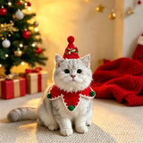 Christmas Knit Saliva Towel with Bell (Pet Bib Scarf)