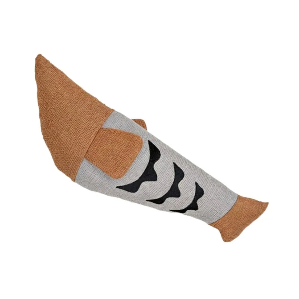Plush Fish Cat Toy with Bell — Bite-Resistant Squeaky Teaser