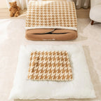 Quilted Winter Dog Den Bed